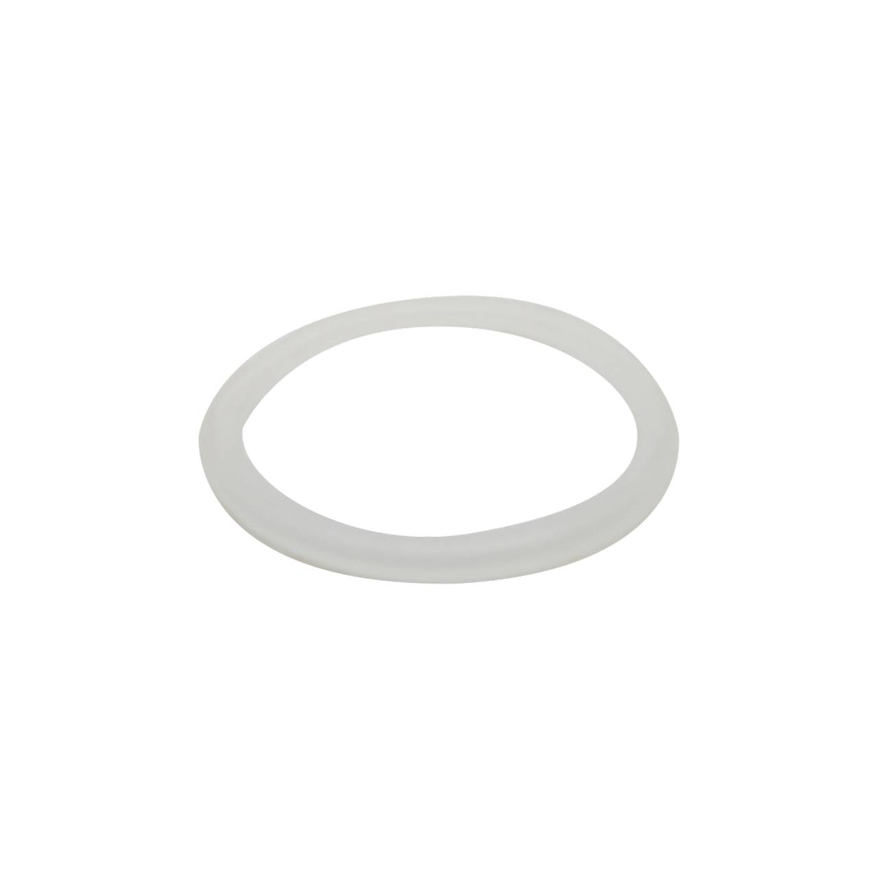 Das Bild zeigt einen weißen, ovalen Gummiring auf einem weißen Hintergrund. Der Ring ist gleichmäßig geformt und hat eine glatte Oberfläche.