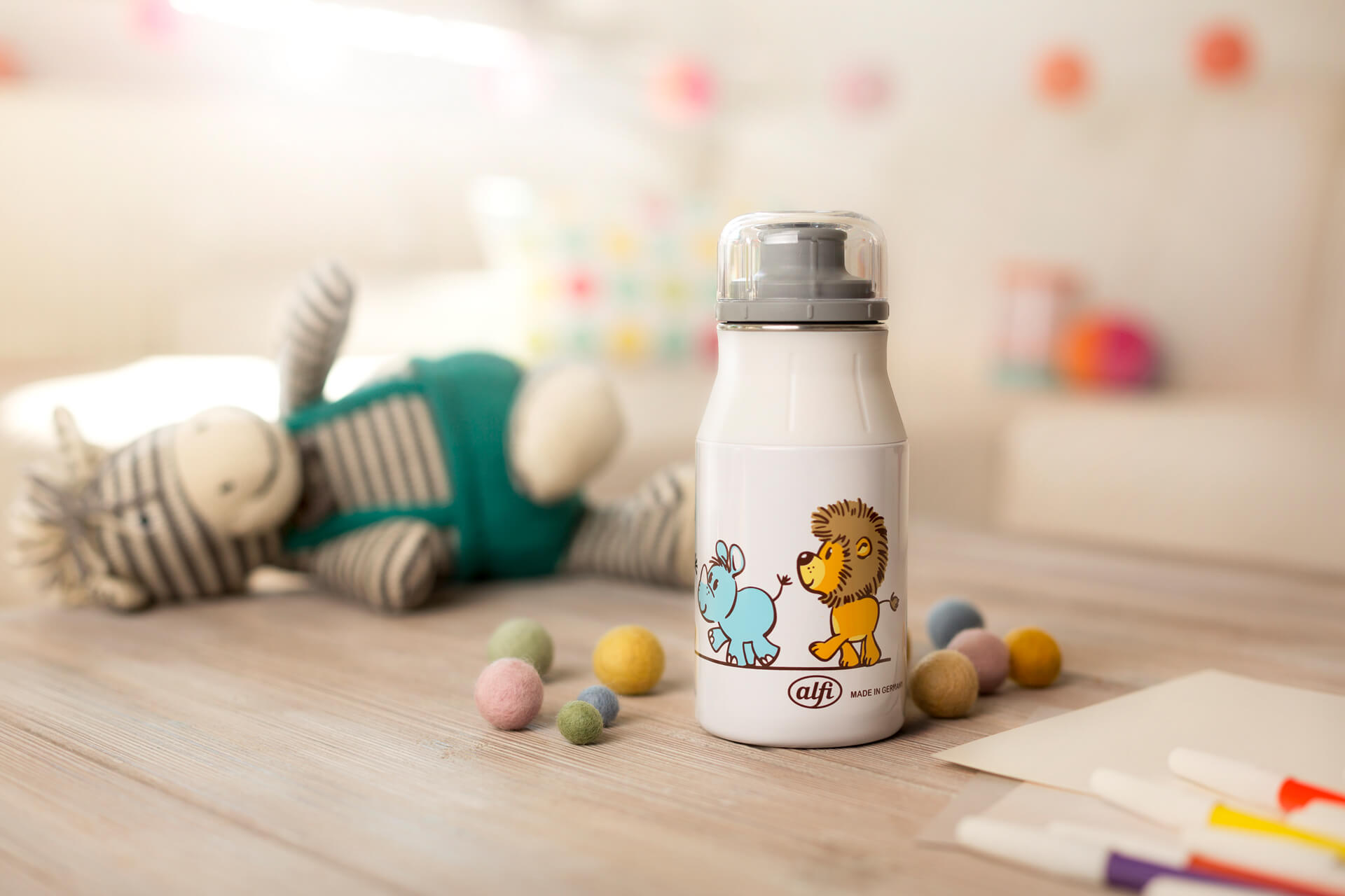 380ml Donut Wasserflasche mit Strohhalm für Kinder, Bpa Free